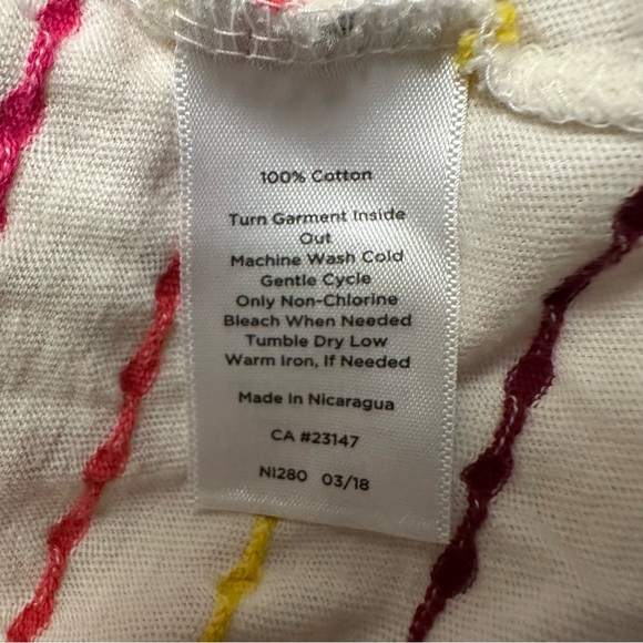 Talbots 100% cotton embroidered striped tunic top XL - Picture 11 of 11